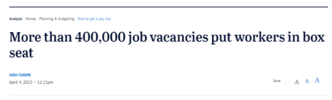 澳洲打工人最佳跳槽时机，44万工作岗位空缺，这些行业最缺人!