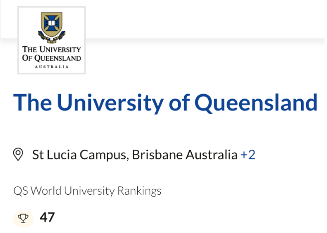 QS世界大学排名｜昆士兰大学连续第5年稳居世界前五十！