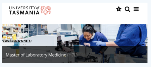 塔斯马尼亚大学实验室医学硕士